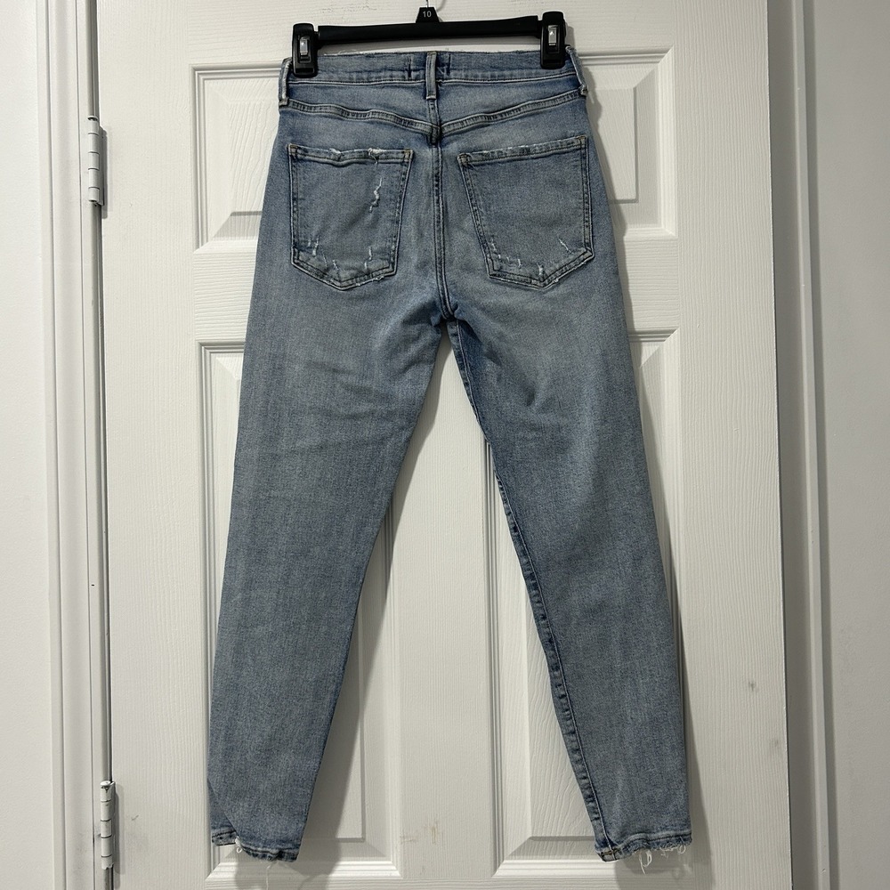 AGOLDE Sophie High Rise Cropped Skinny Jeans Size 25 Light Wash Stretch - Picture 8 of 11